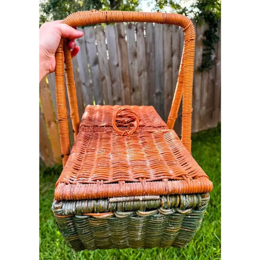 Vintage Watermelon Wicker Picnic Basket PROJECT
